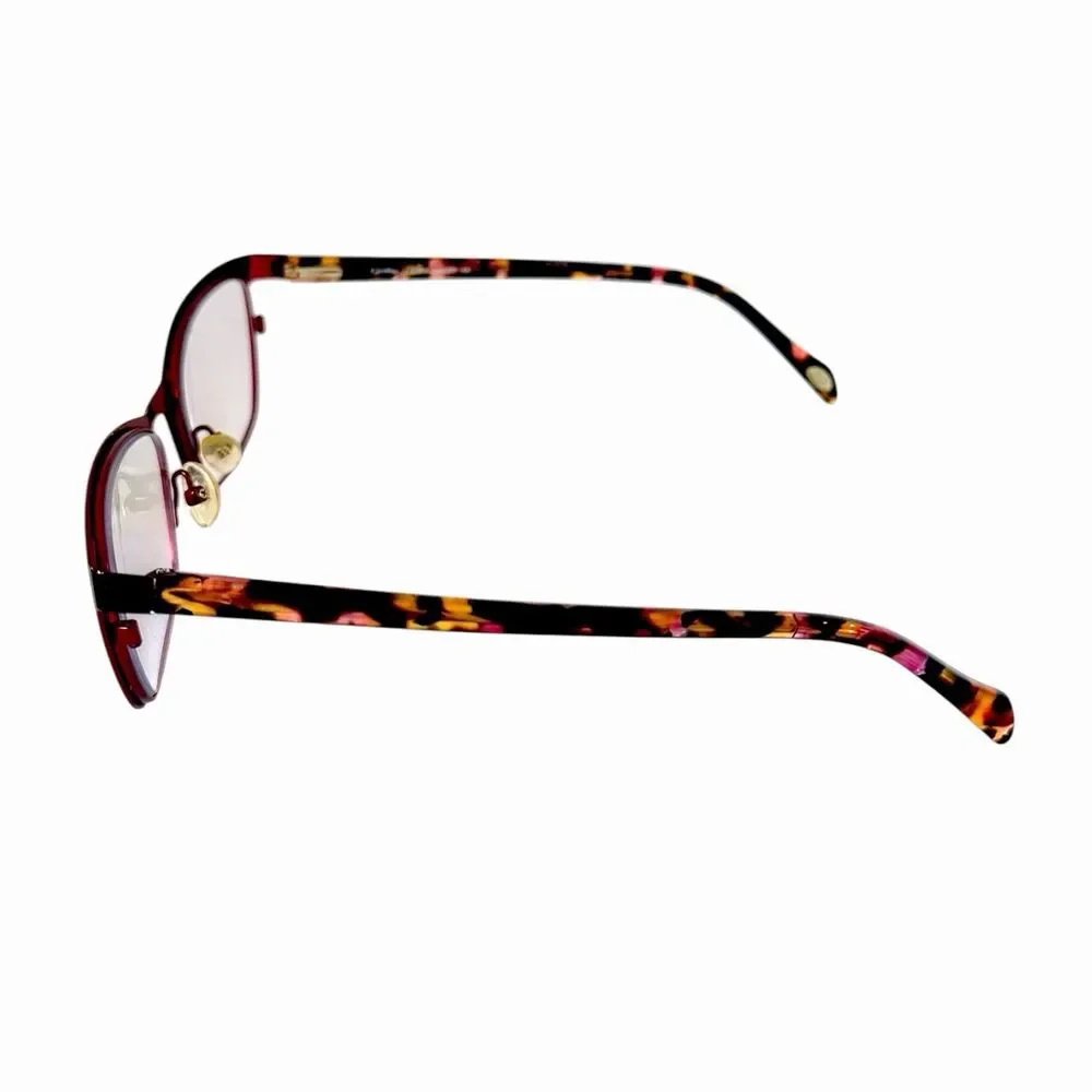 MSRP $202 Laura Ashley Caroline Dark Burgundy Eyeglasses Frames 53-17-135mm